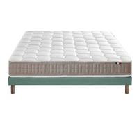 Ensemble Matelas Latex 5 Zones Originel + Sommier 140x190 Vert Celadon G