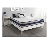Ensemble matelas Latex et Mémoire de forme ACTILATEX ERGO 180x200 cm Maxi épaisseur 5zones de confort + sommier KIT blanc G