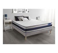 Ensemble matelas Latex et Memoire de forme ACTILATEX ERGO 200x200 cm Maxi epaisseur 5zones de confort + sommier KIT gris