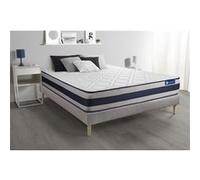 Ensemble matelas Latex et Memoire de forme ACTILATEX ERGO 200x200 cm Maxi epaisseur 5zones de confort + sommier KIT gris