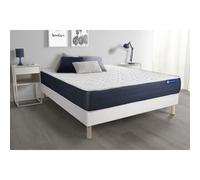 Ensemble matelas Latex et Memoire de forme ACTILATEX SLEEP 160x200 5zones de confort + sommier KIT blanc