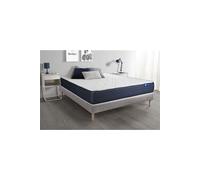Ensemble matelas Latex et Memoire de forme ACTILATEX SLEEP 160x200 5zones de confort + sommier KIT gris