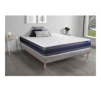 Ensemble matelas Latex+Memoire de forme ACTILATEX MORPHO 140x190 Maxi epaisseur 5zones de confort + sommier KIT gris