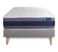 Ensemble matelas Latex+Memoire de forme ACTILATEX MORPHO 80x190 Maxi epaisseur 5zones de confort + sommier KIT gris