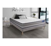 Ensemble matelas Latex + memoire de forme ACTILATEX PUR 140x200cm 3zones de confort + sommier KIT gris