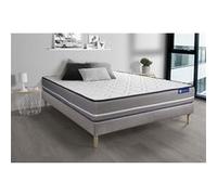 Ensemble matelas Latex + memoire de forme ACTILATEX PUR 160x200cm 3zones de confort + sommier KIT gris