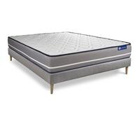 Ensemble matelas Latex + memoire de forme ACTILATEX PUR 180x200cm 3zones de confort + sommier KIT gris