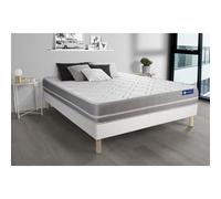 Ensemble matelas Latex + memoire de forme ACTILATEX TOUCH 160x200 3zones de confort + sommier KIT blanc
