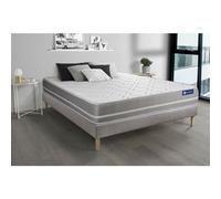 Ensemble matelas Latex + memoire de forme ACTILATEX TOUCH 160x200 3zones de confort + sommier KIT gris