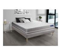 Ensemble matelas Latex + memoire de forme ACTILATEX TOUCH 200x200 3zones de confort + sommier KIT gris