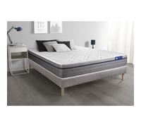 Ensemble matelas Latex+Memoire de forme ACTILATEX ZEN 140x190 Maxi epaisseur 7zones de confort + sommier KIT gris