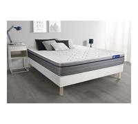 Ensemble matelas Latex+Memoire de forme ACTILATEX ZEN 180x200 Maxi epaisseur 7zones de confort + sommier KIT blanc