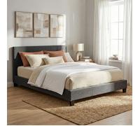 Ensemble Matelas + Lit 140x190 DUBLIN / Gris foncé