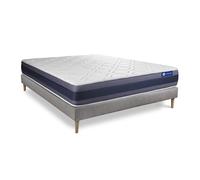 Ensemble matelas Mémoire de forme 120 x 200 - Actimemo morpho - Ep : 24cm - Equilibré - Sommier tapissier en kit Gris
