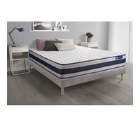 Ensemble matelas Memoire de forme ACTIMEMO ERGO 140x200 cm Maxi epaisseur 5zones de confort + sommier KIT gris