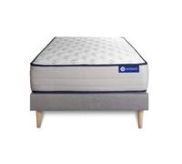 Actisom Ensemble matelas et sommier ACTIMEMO FORM Mémoire de forme 5 zones 120x200 cm Gris