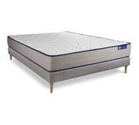 Ensemble matelas Memoire de forme ACTIMEMO FORM 180x200 cm 5zones de confort + sommier KIT gris