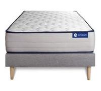 Ensemble matelas Memoire de forme ACTIMEMO FORM 80x200 cm 5zones de confort + sommier KIT gris