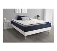 Ensemble matelas Memoire de forme ACTIMEMO MAX 140x200 cm Maxi epaisseur 7zones de confort + sommier KIT blanc