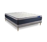 Actisom Ensemble matelas+sommier ACTIMEMO MAX mémoire de forme 160x200 cm 7 zones Kit gris