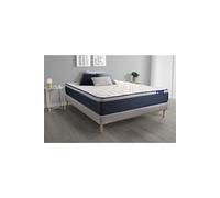 Actisom Ensemble matelas+sommier ACTIMEMO MAX mémoire de forme 160x200 cm 7 zones Kit gris