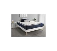 Ensemble Matelas Sommier 180x200 cm - Sommier Blanc (en kit) - Actimemo Max