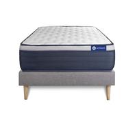 Ensemble matelas Mémoire de forme ACTIMEMO MAX 90x190 cm Maxi épaisseur 7zones de confort + sommier KIT gris