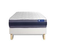 Ensemble matelas Mémoire de forme ACTIMEMO MORPHO 120x190 Maxi épaisseur 5zones de confort + sommier KIT blanc