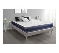 Ensemble matelas Memoire de forme ACTIMEMO MORPHO 140x200 Maxi epaisseur 5zones de confort + sommier KIT gris