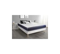 Ensemble matelas Mémoire de forme ACTIMEMO MORPHO 180x200 Maxi épaisseur 5zones de confort + sommier KIT blanc