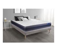 Ensemble matelas Mémoire de forme ACTIMEMO MORPHO 200x200 Maxi épaisseur 5zones de confort + sommier KIT gris