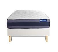 Ensemble matelas Memoire de forme ACTIMEMO MORPHO 80x190 Maxi epaisseur 5zones de confort + sommier KIT blanc