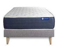 Ensemble matelas Memoire de forme ACTIMEMO SLEEP 120x200 5zones de confort + sommier KIT gris