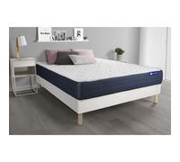 Ensemble matelas Memoire de forme ACTIMEMO SLEEP 140x190 5zones de confort + sommier KIT blanc