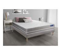 Ensemble matelas Memoire de forme ACTIMEMO TOUCH 180x200 3zones de confort + sommier KIT gris
