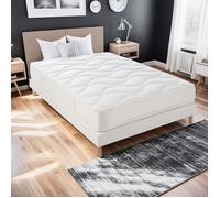 Ensemble Matelas Mémoire de Forme Morphée + Sommier - 140 x 190 - Blanc - Ferme - ECO LITERIE