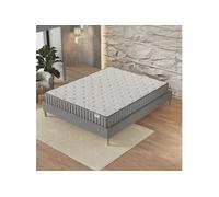 Ensemble matelas mémoire de forme + sommier 160x200cm, Matelas 16cm d'épaisseur et sommier tissu gris