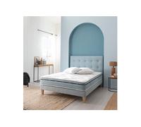 Ensemble matelas mémoire de forme, sommier et pieds Songe 500 - 2x90x190