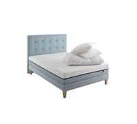 Ensemble matelas mémoire de forme, sommier, pieds, tête de lit, couette et oreiller Songe 600 - 160x200