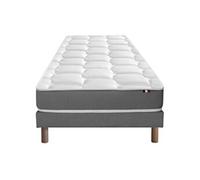 Ensemble Matelas Mousse Accueil Memoire De Forme Mam Azur + Sommier 90x190 Sommier Gris Chine