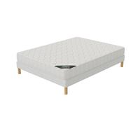 Ensemble matelas mousse Confort + et sommier 140x190 hauteur 17cm