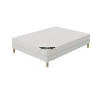 Ensemble matelas mousse Confort + sommier 140x190 hauteur 15cm
