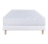 Ensemble Matelas Mousse Ep.24cm + Sommier Tapissier Blanc 140x190 cm - THELIO - ALTOBUY G