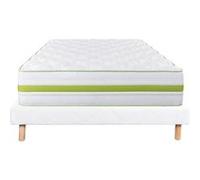 Ensemble Matelas Mousse Ep.30cm + Sommier Tapissier Blanc 140x190 cm - REVA - ALTOBUY G