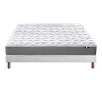 Ensemble Matelas Mousse réversible STRATUS + Sommier - Dimensions - 140 x 190 cm, Sommier - Blanc G