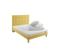 Ensemble matelas mousse, sommier, pieds, tête de lit, couette et oreiller Aurore 200 - 140x200