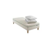 Ensemble matelas naturel latex naturel enfant, sommier, pieds, couette et oreiller Aube 200 - 70x200