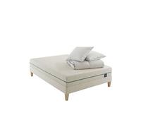 Ensemble matelas naturel latex naturel, sommier, pieds, couette et oreiller Aube 700 - 140x190