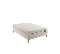Ensemble matelas naturel ressorts et latex naturel, sommier et pieds Aube 600 - 160x200