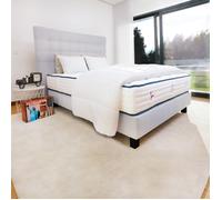 Ensemble matelas Patriote, 27 cm ressorts ensachés, ferme réversible+sommier gris ep20cm + 2 oreillers+couette+TDL